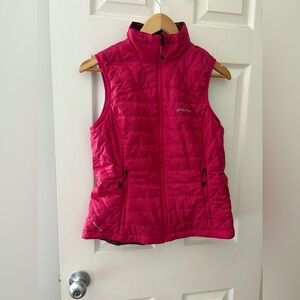 Eddie Bauer women’s small 1st ascent ignitelite reversible pink vest
